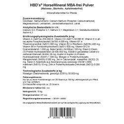 HBD’s® HorseMineral MBA-frei (melasse-, bierhefe- und apfeltresterfrei) Pulver